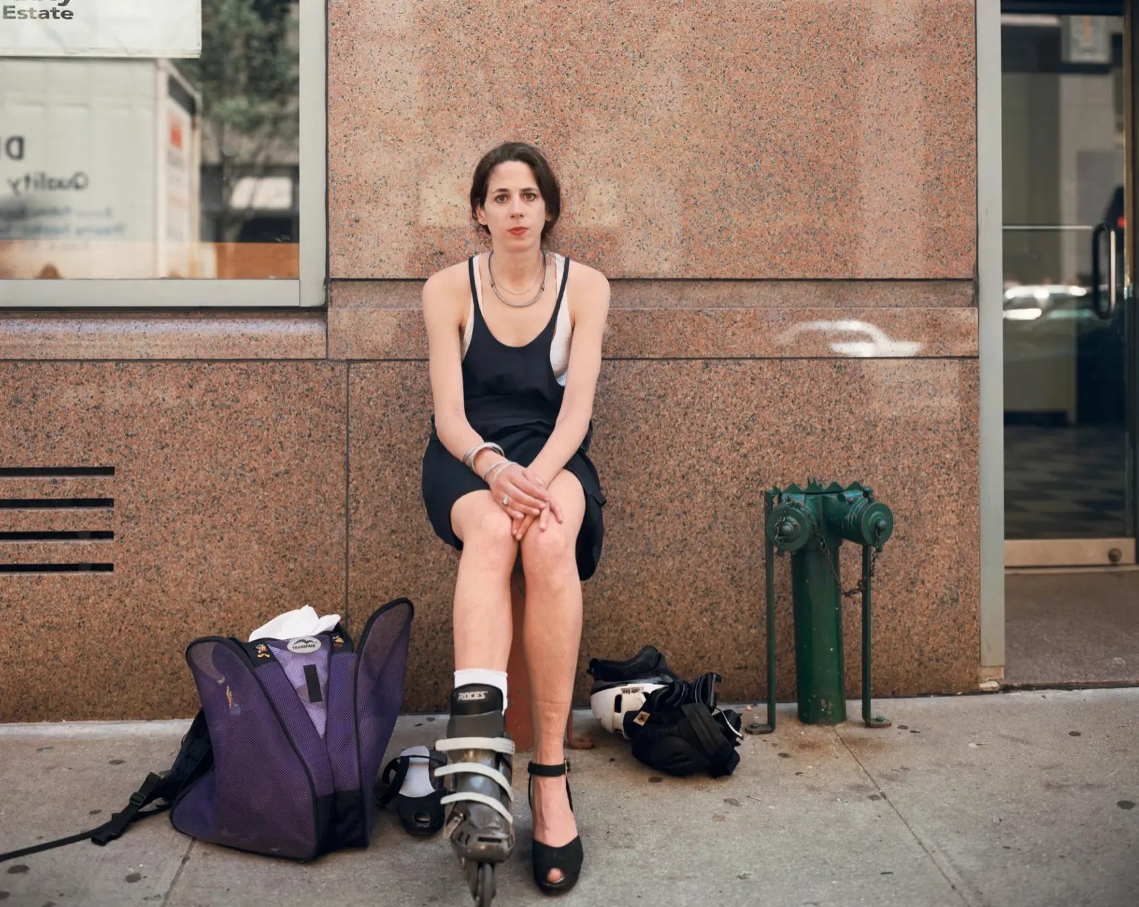 Joel Sternfeld, A Woman Changing for a Business Meeting, New York, New York, July 1997, 1997